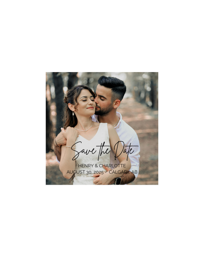 Save the Date - Square Photo Magnets